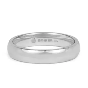 Platinum 4mm Court Band Ring
