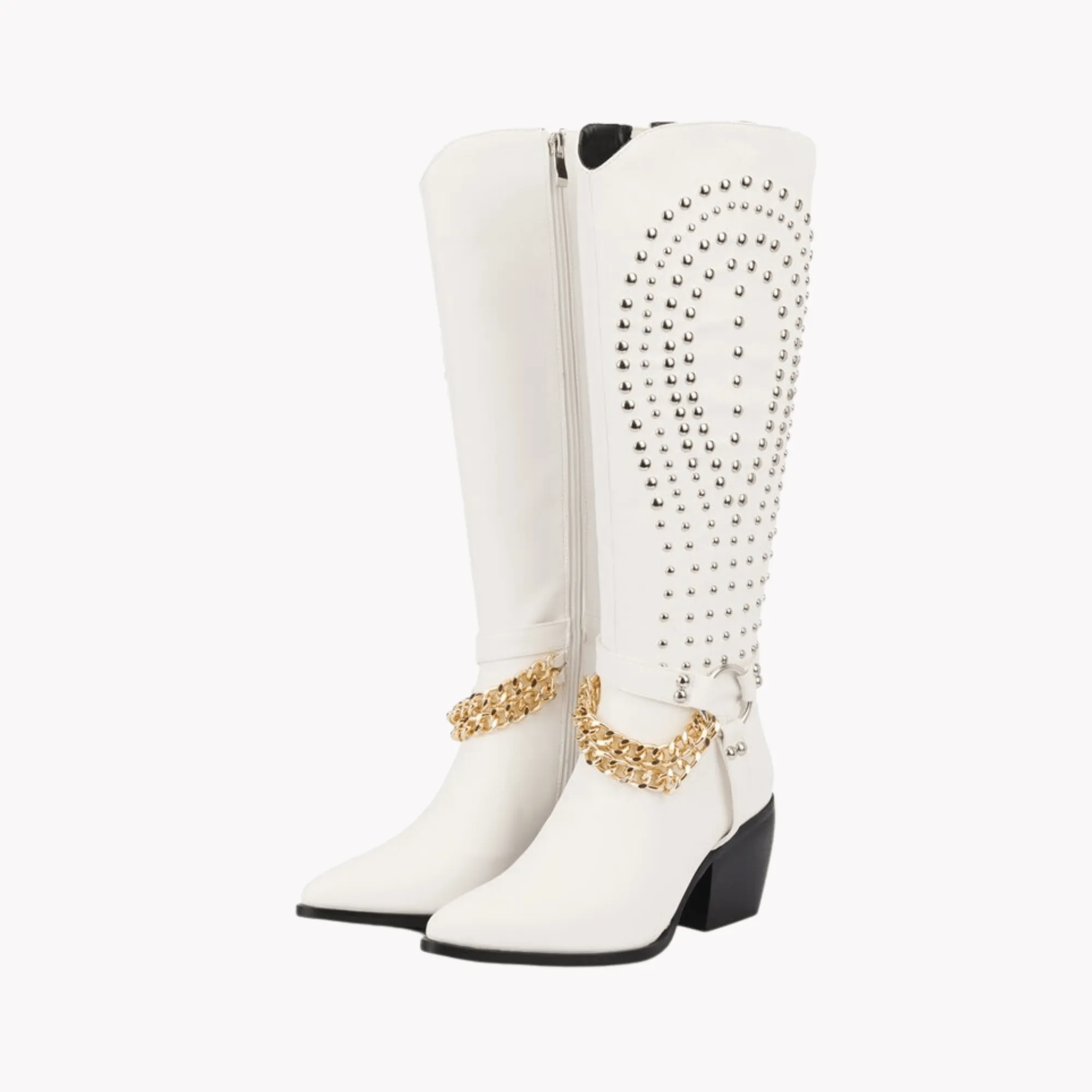Pre Order:  Studded Faux Leather Boots