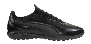 Puma King PRO Leather TT Turf Soccer Shoes- Black/White