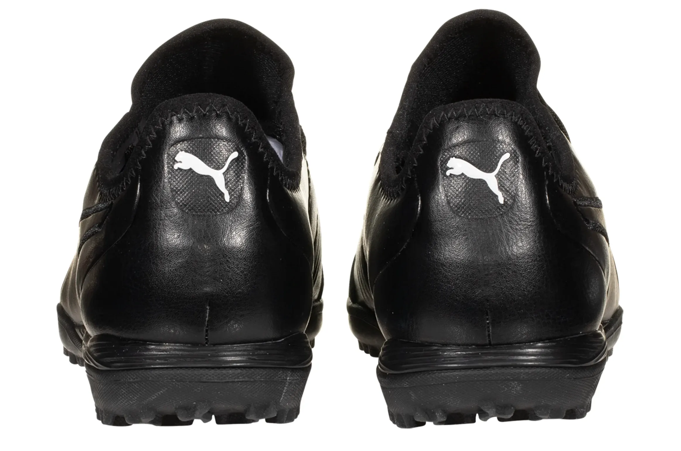 Puma King PRO Leather TT Turf Soccer Shoes- Black/White