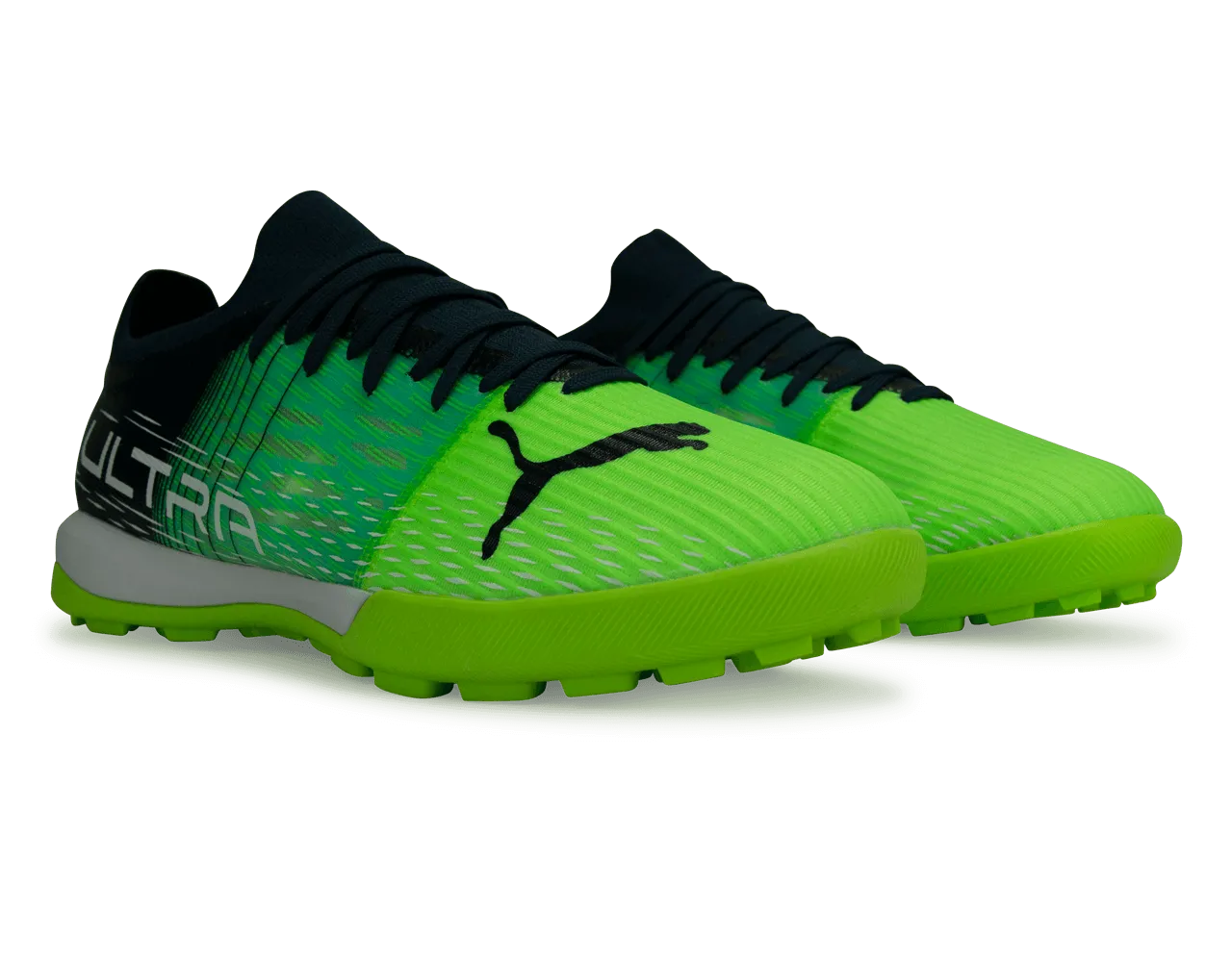 PUMA Men's Ultra 3.3 TT Turf Soccer Shoes Green/Black