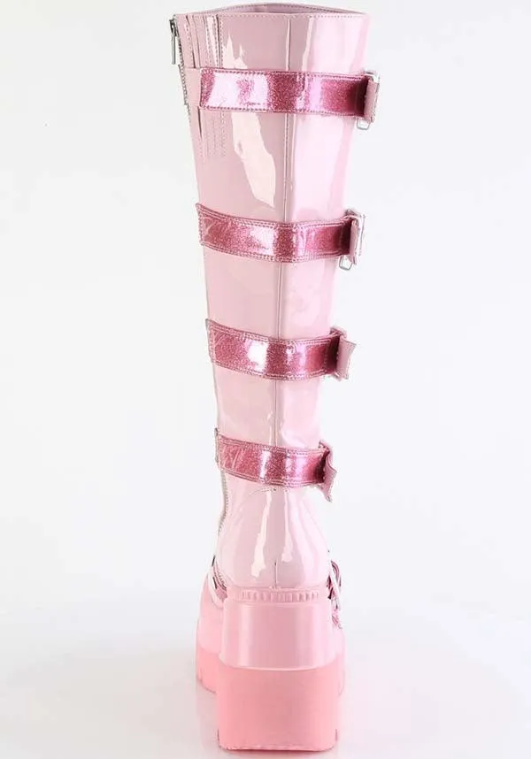 SHAKER-210 [Pink Patent] | PLATFORM BOOTS [PREORDER]