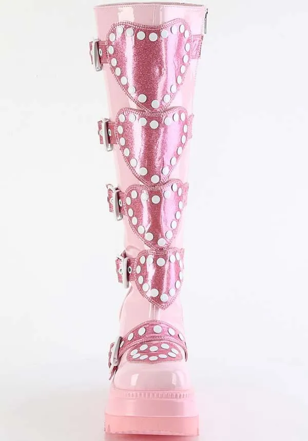 SHAKER-210 [Pink Patent] | PLATFORM BOOTS [PREORDER]