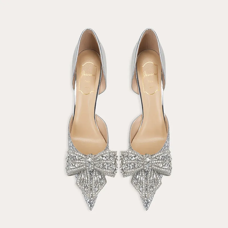 Stunning High Heels with Diamonds Wedding Shoes