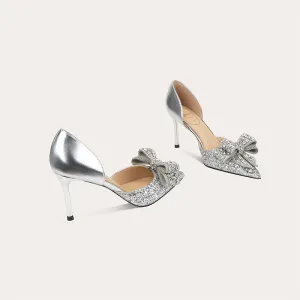 Stunning High Heels with Diamonds Wedding Shoes