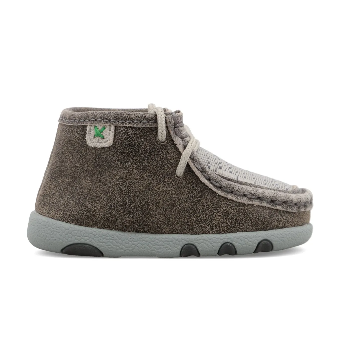 Twisted X Infants Grey Chukka Driving Moc Shoe ICA0012
