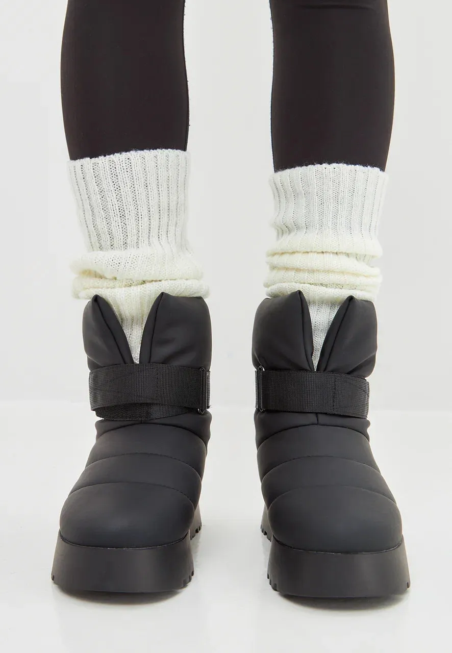 Urban Wool-Lined Winter Boots - Black