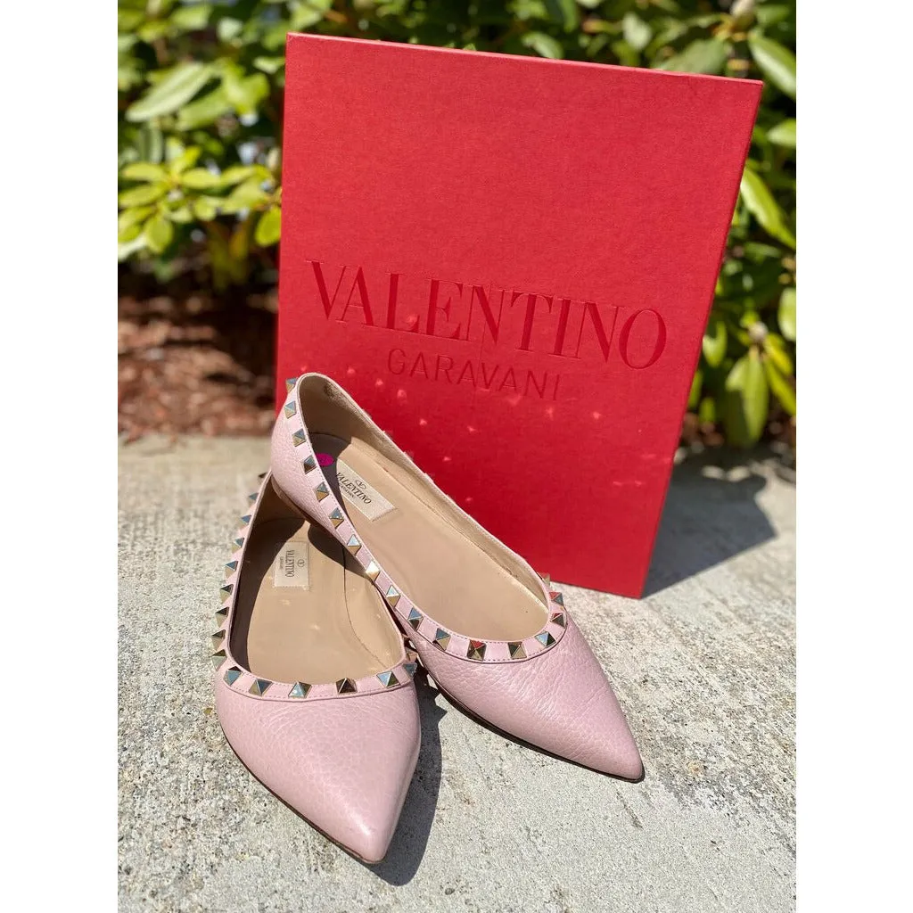 Valentino Rockstud Ballerina Flat - Size 8.5