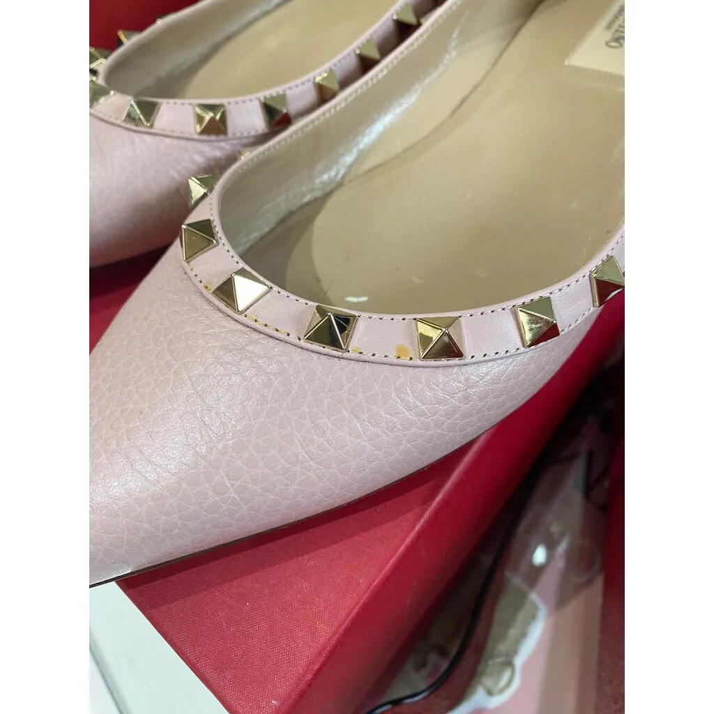 Valentino Rockstud Ballerina Flat - Size 8.5