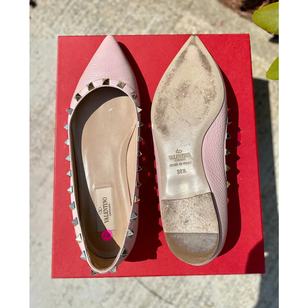 Valentino Rockstud Ballerina Flat - Size 8.5