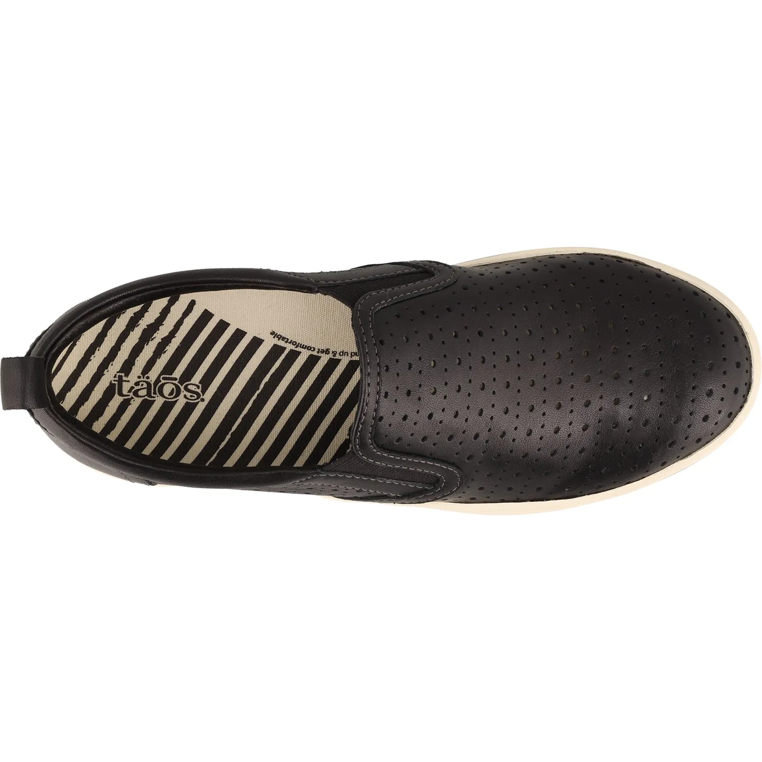 Women's Taos Court Black Leather