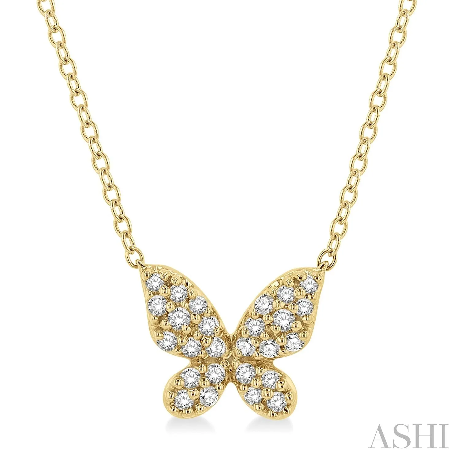 Yellow Gold Butterfly Necklace